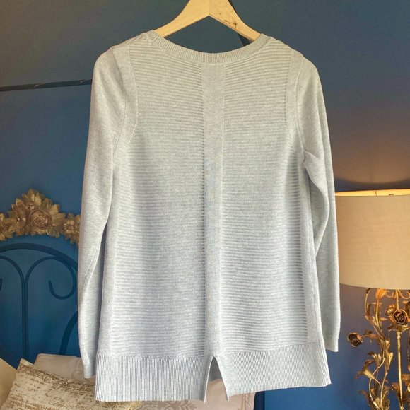 Light Grey Hilary Radley Ribbed Sweater - Picture 5 of 6